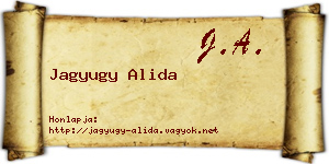 Jagyugy Alida névjegykártya